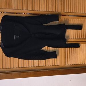 Buffalo David Bitton Brand Black Short Woven Crocheted Cardigan-NWOT